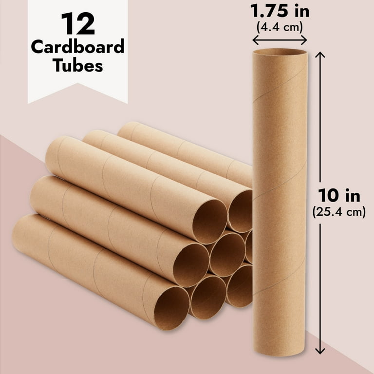 Brown Cardboard Tubes for Crafts (1.75 x 8 in, 24 Pack)