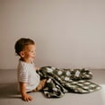 thumbnail image 3 of Parker Baby Unisex Blanket - 100% Muslin Cotton Infant Quilt & Kids Blanket - Green Buffalo, 3 of 5
