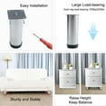 thumbnail image 5 of 6 Inch Furniture Legs Stainless Steel Feet Sofa Cabinet Shelves Leg Replacement Adjustable Height 5pcs, 5 of 7