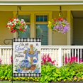 thumbnail image 6 of With All God Things Are Possible Easter Decorative Garden Flag, Spring Religious Cross Hydrangea Flower Yard Outside Home Decorations, Summer Plaid Farmhouse Outdoor Small Decor 12 x 18, 6 of 6