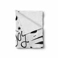 thumbnail image 2 of Enjoy the Little Things Soft Flannel Fleece Blanket, Vintage Style Motivation Boosting Words with Teardrop Pattern, Cozy Plush for Indoor and Outdoor Use, 50" x 60", Black and White, by Ambesonne, 2 of 6