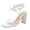 a-White, variant on Women's Chunky Heels Strappy Trendy Dressy Party Shoes Square Toe Block Heel Sandals Ladies Tie Up Summer Heeled Shoes Orange 6.5