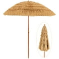 thumbnail image 2 of Gymax 6.5ft Thatch Tiki Beach Umbrella Outdoor Patio Umbrella w/ Adjustable Tilt, 2 of 10