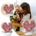 thumbnail image 2 of 7.8 Inch Mother's Day Heart Shaped Flat Acrylic Decorations Acrylic Sign Table DecoeGifts 2D Acrylic Plaque Gift for Mom Tabletop Ornaments for Bedroom Living Room Home Decor Birthday Gift Party, 2 of 7