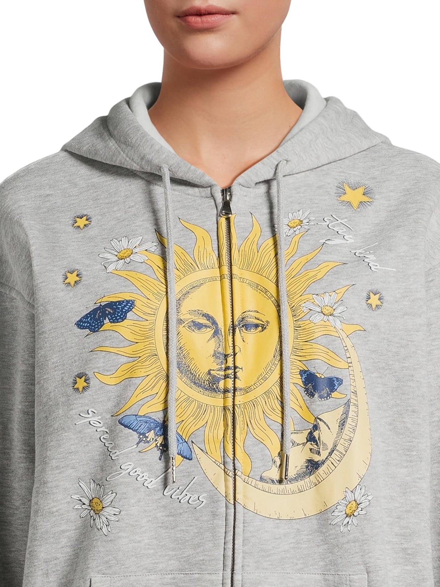 Self Esteem Juniors Graphic Zip Hoodie Sweatshirt, Sizes S-XL