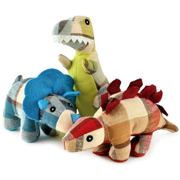 Multipet International 245699 9.5 in. Multipets Plaidosaurus Dog Toy Pack of 3