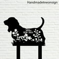 thumbnail image 5 of Handmadetneonsign Basset Hound Dog Metal With Stake, Dog Metal Name Sign Stake, Dog Metal Stake Decor 66521, 5 of 5