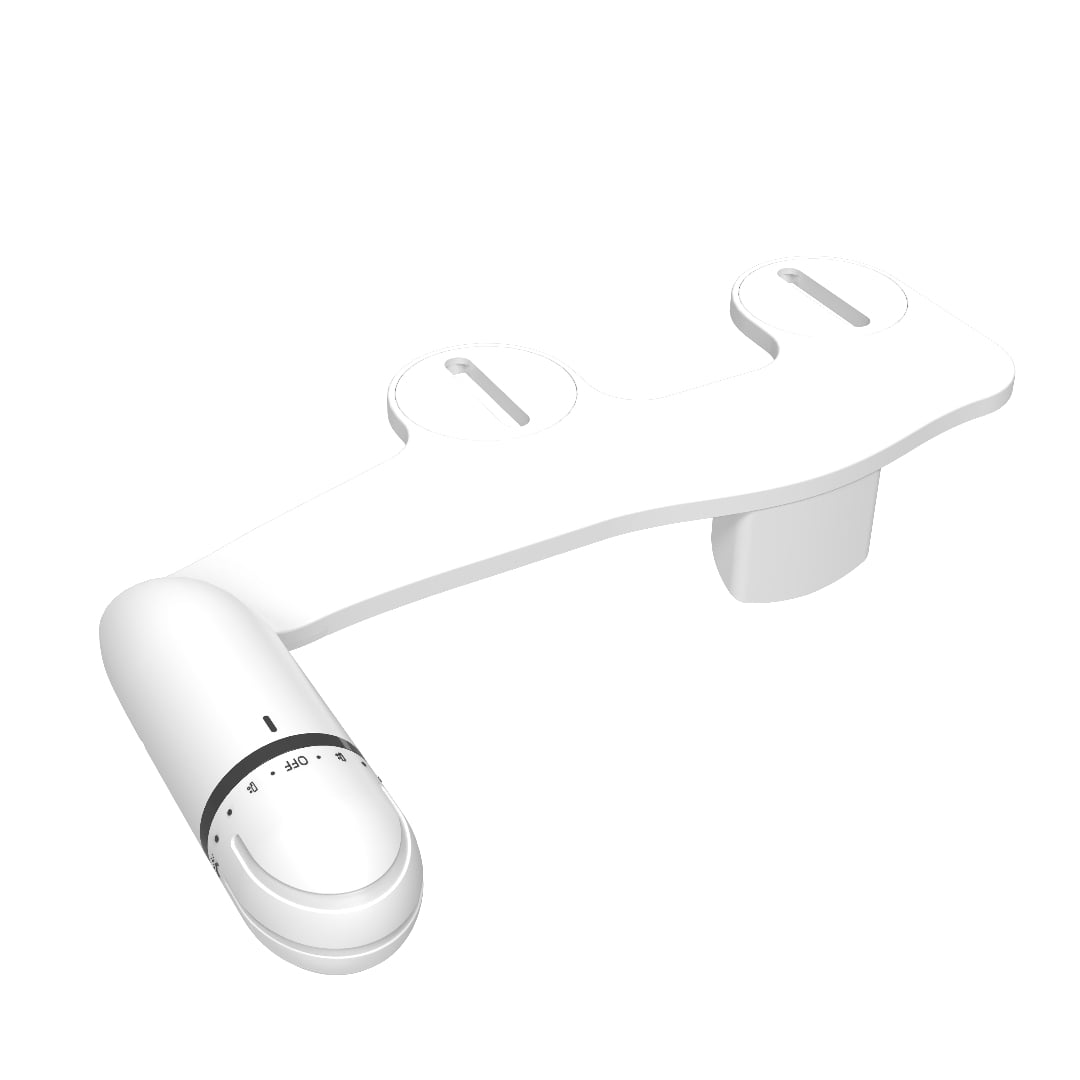 Mainstays  Dual Nozzles Bidet Attachments with Self Cleanig Daisy White, Slim Size