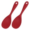 thumbnail image 1 of Unique Bargains 2 Pack Pagaie de Riz, Silicone Cuillère à Riz Non Bâton Riz Spatule Cuillère à Riz Outils de Cuisine, Rouge, 1 of 6