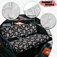 thumbnail image 6 of FKELYI Black Dog Cat Paw Print Mule Bench Seat Cover 2 Pcs Set Dustproof UTV Seat Cover Compatible with Kawasaki Mule 600/610 Anti-Scratch Seats Protector Decor, 6 of 7