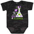 thumbnail image 3 of Inktastic Made with Lots of Love and Science Heart Bubbles in a Beaker Boys or Girls Baby Bodysuit, 3 of 5