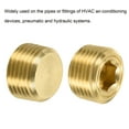 thumbnail image 5 of Uxcell 3/8" NPT Male Thread Hex Internal Head Socket Fitting Brass Pipe Plug 6 Pack, 5 of 5