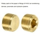 thumbnail image 5 of Uxcell tapón de tubo de latón macho rosca hexagonal interior cabezal de ajuste para agua aire combustible tubería 3/8" NPT, 5 of 5