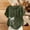 Army Green, variant on HOMBOM Womens Shirts Summer Button Plus Size Cotton Linen Light Blue Short Sleeve Bow Print Crewneck Blouse for Ladies Casual