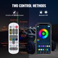 thumbnail image 3 of VEVOR 2 PCS 5 FT Whip Light, APP & RF Remote Control Led Whip Light, Waterproof 360° Spiral RGB Chasing Lighted Whips with 4 Flags, for UTVs, ATVs, Motorcycles, RZR, Can-am, Trucks, Off-road, 3 of 9