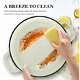 thumbnail image 6 of Overmont Enameled Cast Iron Dutch Oven - 5QT Pot with Lid Cookbook & Cotton Potholders - Heavy-Duty Cookware for Braising, Stews, Roasting, Bread Baking Cream white, 6 of 9