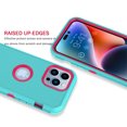 thumbnail image 5 of EBIZCITY Case for iPhone 14, 14 Pro, 14 Plus, 14 Pro Max, Case Cover for iPhone 14, 14 Pro, 14 Plus, 14 Pro Max, Shockproof Heavy Duty Hard Plastic & Rubber Rugged Bumper 3-in-1 Case Cover - Mint, 5 of 6