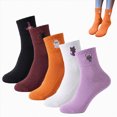 thumbnail image 4 of NOLDARES 1 Pairs Halloween Funny Crew Cotton Socks Women Cute Ankle Sock,Elastic Ankle Length(Z186-E), 4 of 9