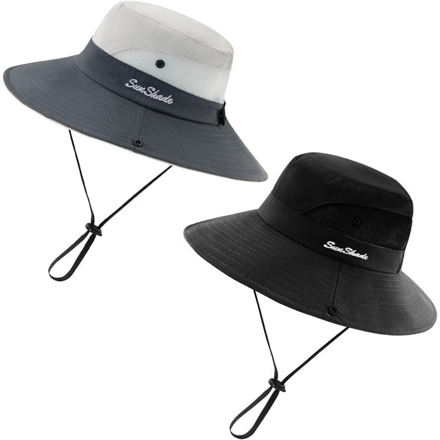 czcpp-Women Sun Hat UV Protection Bucket Wide Brim Summer Beach Boonie Hat Quick Dry Outdoor Fishing Cap