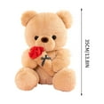 thumbnail image 3 of Penkiiy 13.8'' Teddy Bear with Rose, Soft Plush Bear Doll Stuffed Animal Toys Valentines Day Decor Gifts for Her/Girlfriend Lover Mom Kids, 3 of 6
