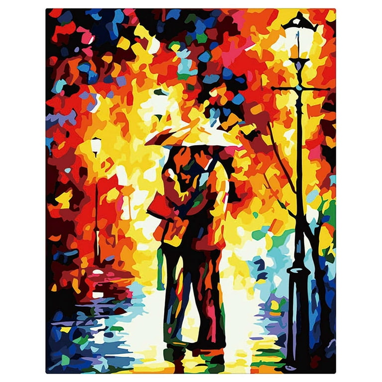 Romantic Town - Paint by Numbers Kit for Adults DIY Oil Painting