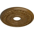 thumbnail image 3 of Ekena Millwork 16 1/4"OD x 3 5/8"ID x 1"P Wreath Ceiling Medallion (Fits Canopies up to 5 1/2"), Hand-Painted Smokey Topaz Crackle, 3 of 6
