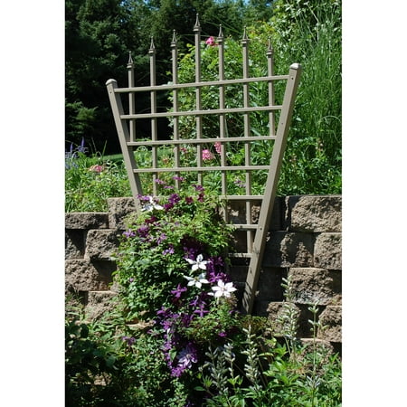 Dura-Trel Estate 7.75-ft. Vinyl Fan Trellis - Mocha