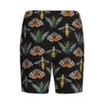 thumbnail image 2 of Haiem Wasp Cockchafer Butterfly Men's Pajama Short with Soft Woven Cotton Elastic Waistband Sleep Short-4X-Large, 2 of 9