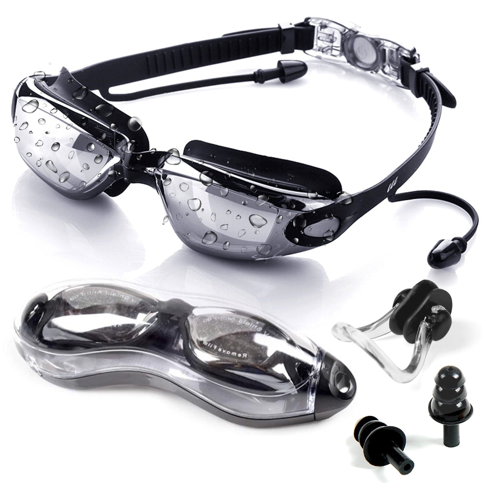 Ski Goggles Adult Black TPU Frame Anti-Fog PC&CA Double Color Lens Snow Goggles 