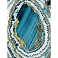 thumbnail image 2 of Prime, Marcus 12x14 White Modern Wood Framed Museum Art Print Titled - Golden Teal Geode 1, 2 of 4