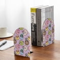 thumbnail image 5 of KLL Cute Donuts Print Wood Book Ends for Shelves,1 Pair Wood Bookends Book Holder Stand Decorative, Book Stoppers for Heavy Duty Books CD File Video Games, 5 of 8