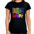 thumbnail image 2 of Unity LGBT Flag Lesbian Gay Pride Month Rainbow Transgender Womens T Shirts, 2 of 8