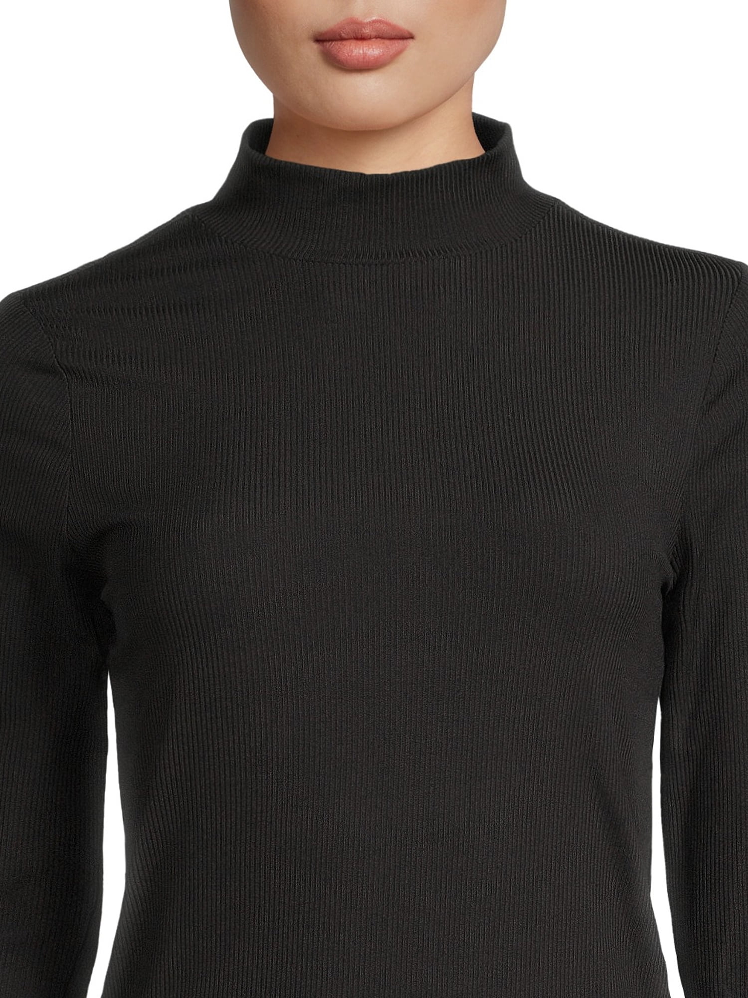 No Boundaries Women's Juniors Long Sleeve Mock Neck Top, Sizes XS-3XL