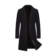 thumbnail image 1 of Mens Trench Coat Lapel Single Breasted Long Peacoat Overcoat_Gift Of G, 1 of 5