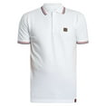 thumbnail image 6 of Trojan Three Colour Tipped Pique Polo Shirt, White, 6 of 6