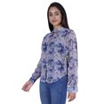 thumbnail image 2 of Moomaya Full Sleeve Sheer Top For Women Formal Shirt Printed Tunic, 2 of 9