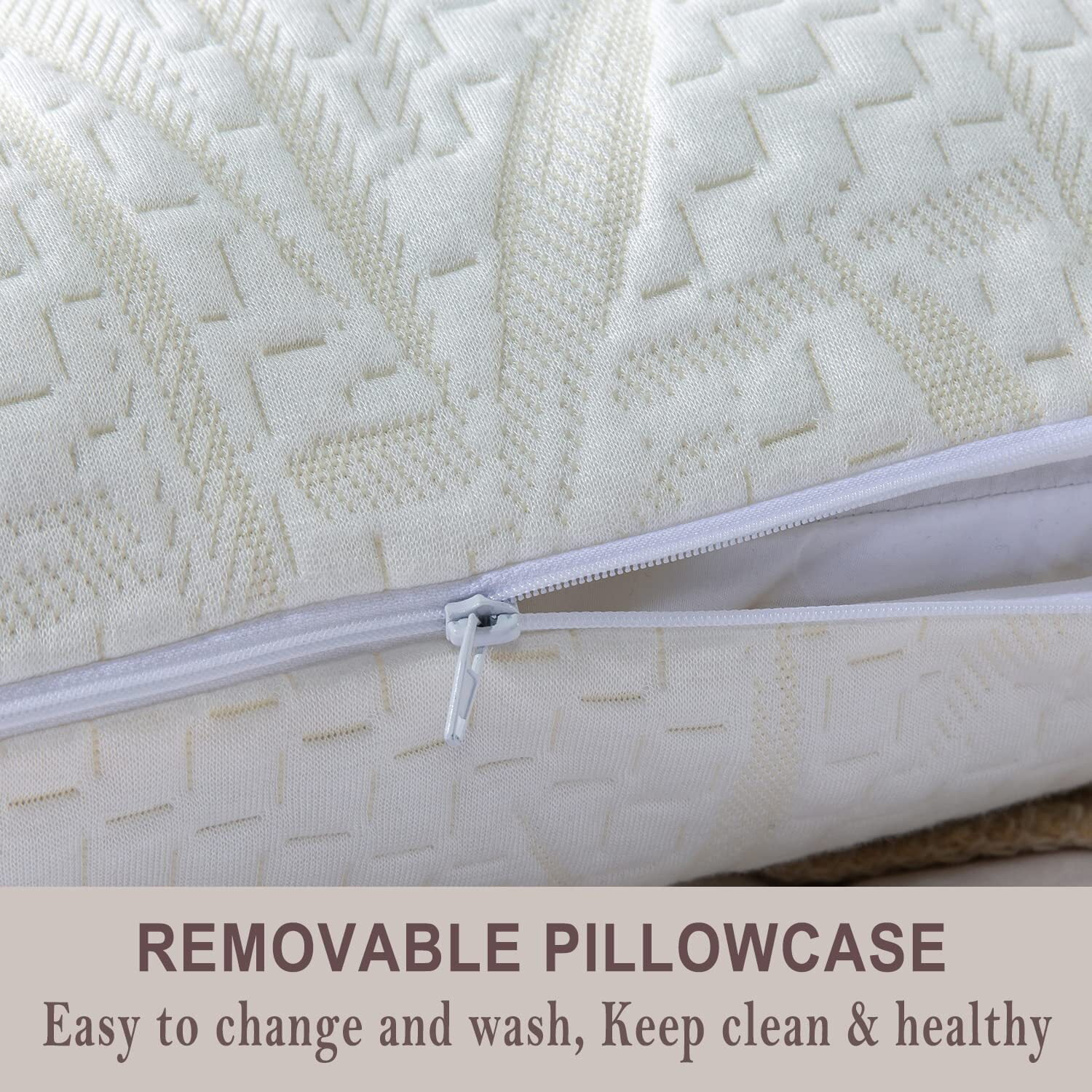 Yalamila Cooling Body Pillow for Adults with Bamboo Viscose Cover, Medium Firm Long Bed Pillow for Full Body Support, White, 20 x 54 Inch