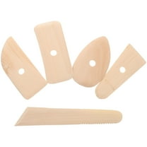 WHAMVOX  5 Pcs Pottery Tool Clay Sculpting Tools Shape Plaster Art Beige