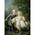 thumbnail image 2 of Portrait of Charles Phillipe of France and his Sister Marie Adelaide by Francois Hubert Drouais 1727-1775 France 18 x 24, 2 of 4