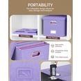 thumbnail image 3 of Organizador de archivos Oterri Lavender, caja de almacenamiento de archivos con forma de carta, 3 of 7