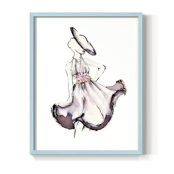 Strike A Pose II in Paper Solid Wood 8 x 10 Framed Print
