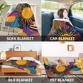thumbnail image 2 of Yayeee Throw Blanket for Couch Soft Warm 50" x 60" Sofa Chair Bed Decoration, Futuristic Circles, 2 of 7