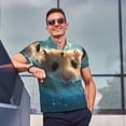 thumbnail image 4 of Balery Cute Swimming Guinea Pig Camisa Polo de Hombre con Estampado, de Manga Corta y Tejido Medio, Camisa Tipo Golf Polo-Medium, 4 of 6