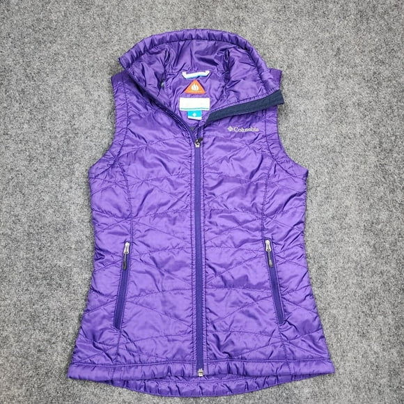 Columbia Vest Women's XS Purple Might Lite III Omni Heat Puffer Jacket Ski Snow