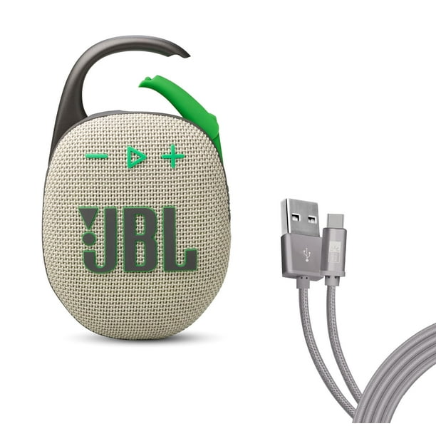 Altavoz Bluetooth JBL Clip 5 Sand con Case Logic de 6 pies tipo C