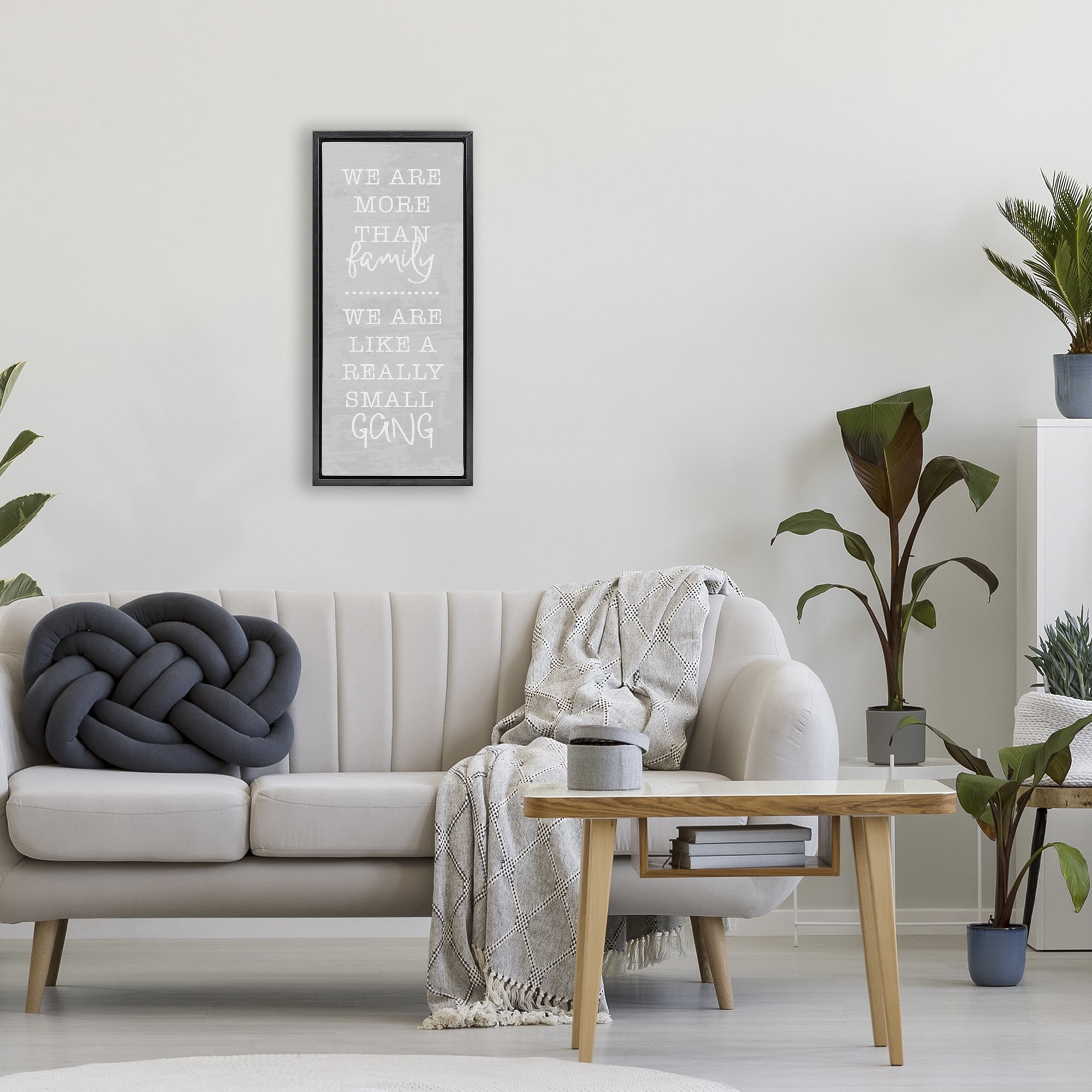 Stupell Industries Really Small Gang Family Black Framed Floater Canvas Wall Art, design by Lux + Me Designs