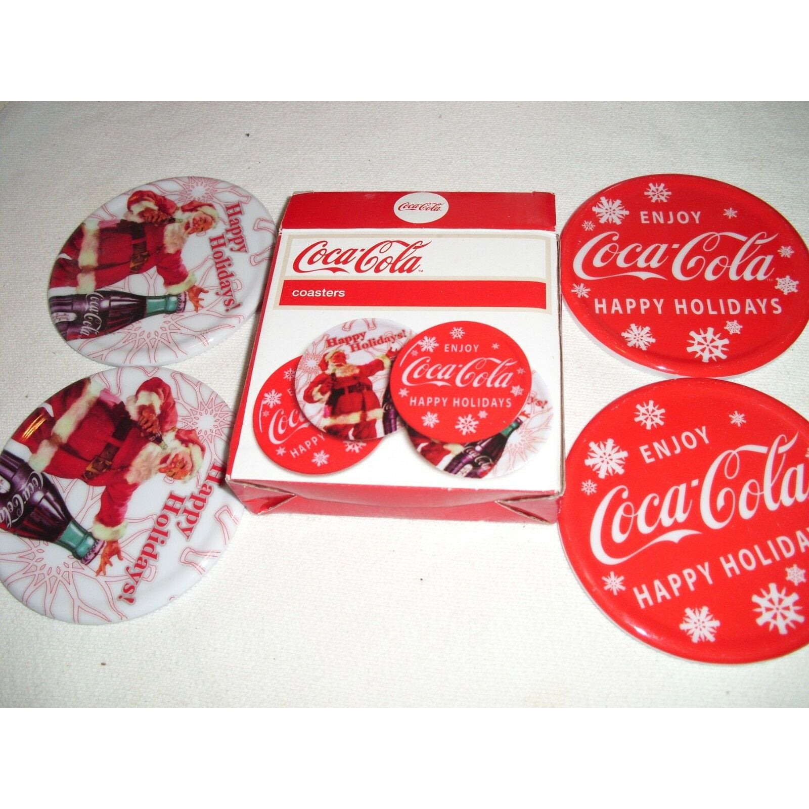 set of 2 Coca-Cola ceramic tile coaster 