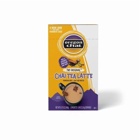 Oregon Chai Original Dry Latte Mix, 8 Count (Pack of 1)