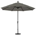 thumbnail image 1 of Parasol de Marché en Aluminium 11 Pieds Inclinaison Col Noir Mat/sunbrella/spectrum Dove, 1 of 2