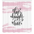 thumbnail image 3 of Ambesonne Live Laugh Love Shower Curtain, Abstract Pink Tone, 69"Wx70"L, Blush Black White, 3 of 3